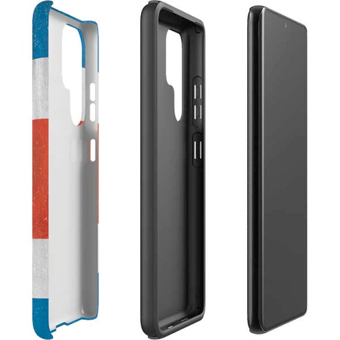 Costa Rican Flag Distressed Galaxy S22 Ultra Pro Case